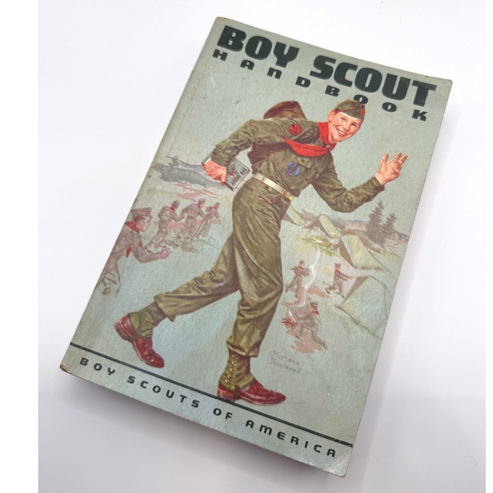 Vintage 1959 Boy‎ Scout Handbook Norman Rockwell Cover BSA Softcover Manual